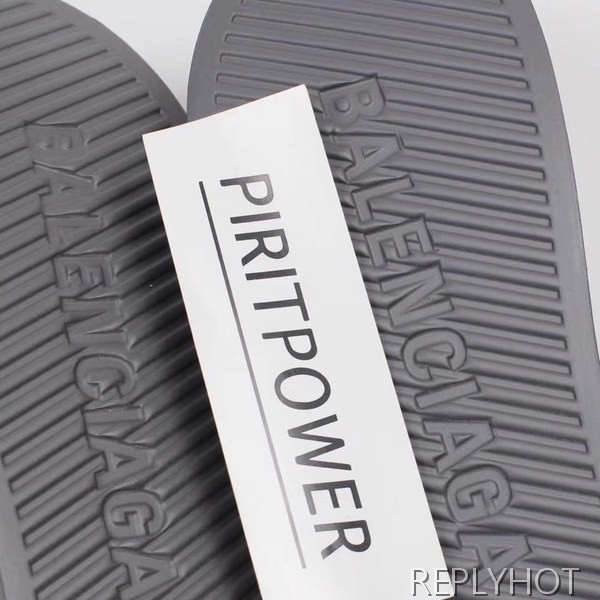 발렌시아가 2020 엠보로고 비치샌들 블랙&레드