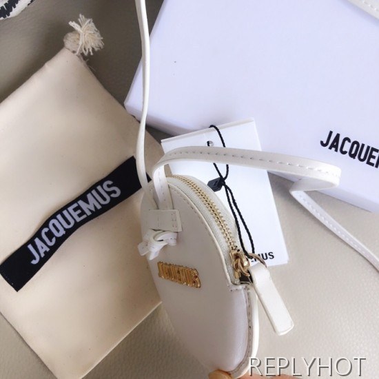 자크뮈스 2020 여성용 레더 코인 지갑, JACW0001, Size(10cm),화이트