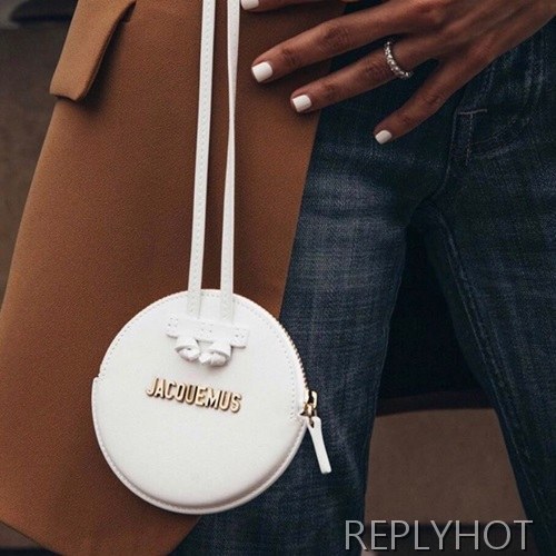 자크뮈스 2020 여성용 레더 코인 지갑, JACW0001, Size(10cm),화이트