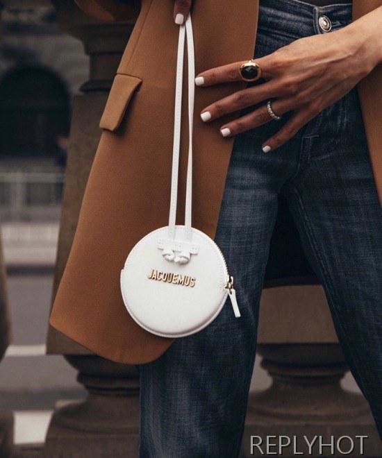 자크뮈스 2020 여성용 레더 코인 지갑, JACW0001, Size(10cm),화이트