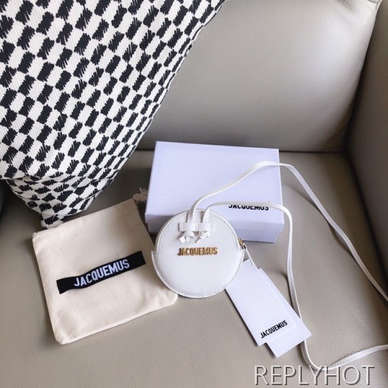 자크뮈스 2020 여성용 레더 코인 지갑, JACW0001, Size(10cm),화이트