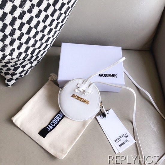 자크뮈스 2020 여성용 레더 코인 지갑, JACW0001, Size(10cm),화이트