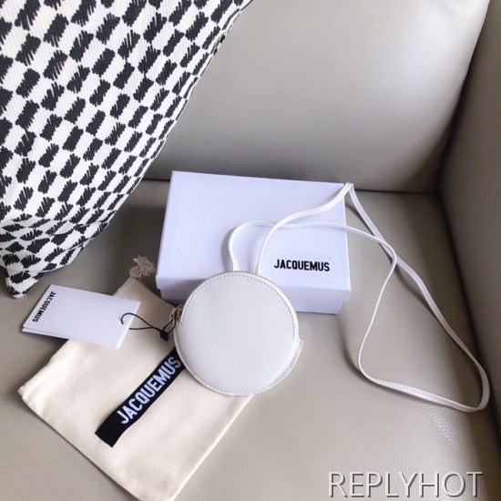 자크뮈스 2020 여성용 레더 코인 지갑, JACW0001, Size(10cm),화이트