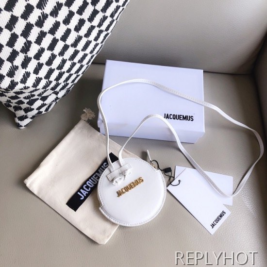 자크뮈스 2020 여성용 레더 코인 지갑, JACW0001, Size(10cm),화이트