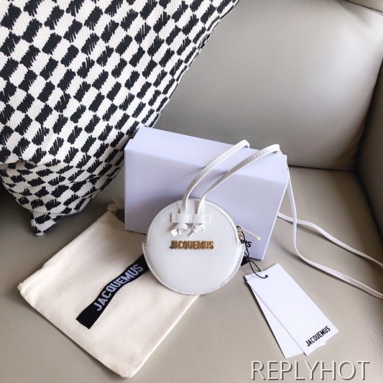 자크뮈스 2020 여성용 레더 코인 지갑, JACW0001, Size(10cm),화이트