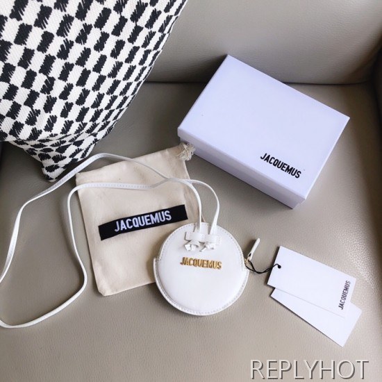 자크뮈스 2020 여성용 레더 코인 지갑, JACW0001, Size(10cm),화이트