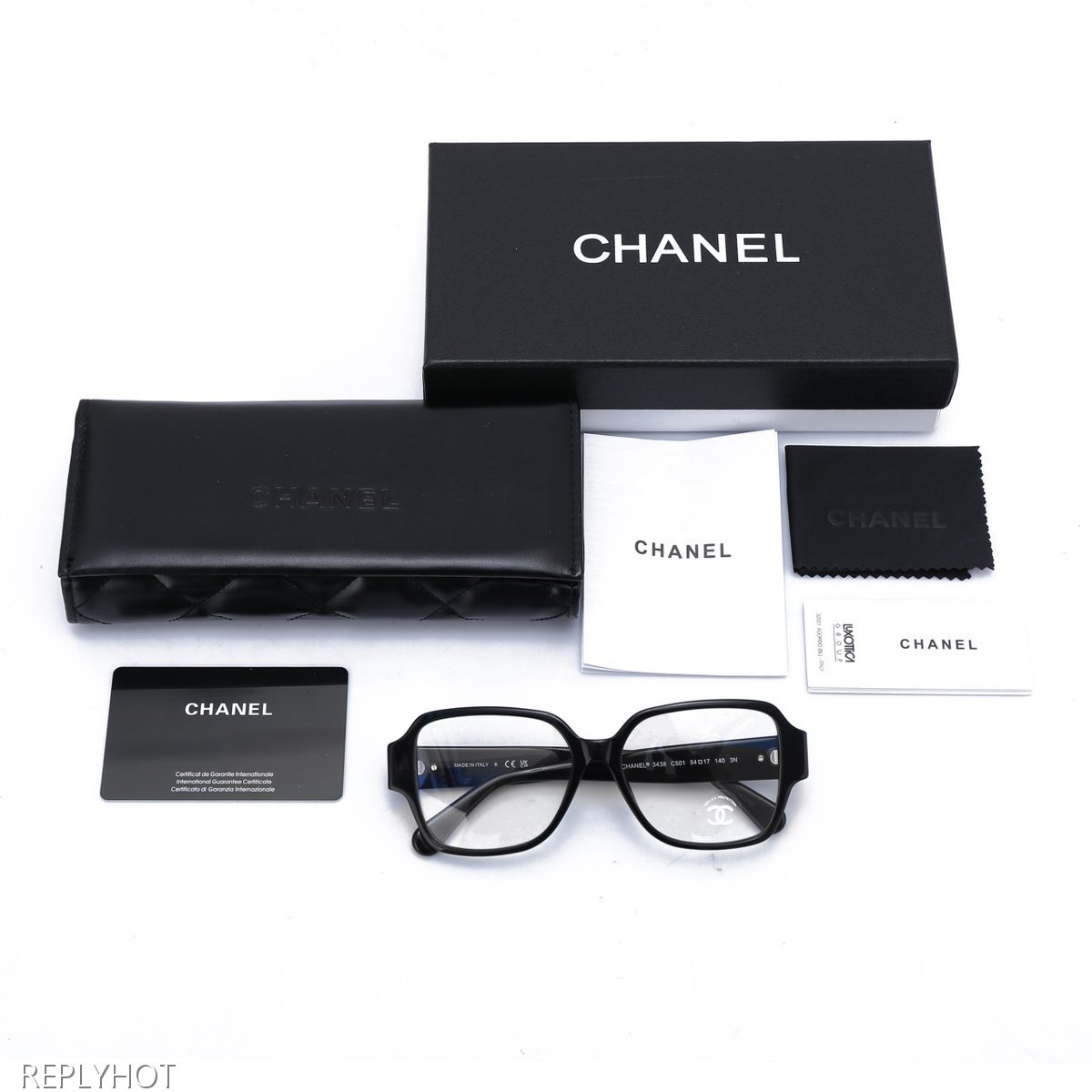 샤넬 하트3438 안경 (블랙)