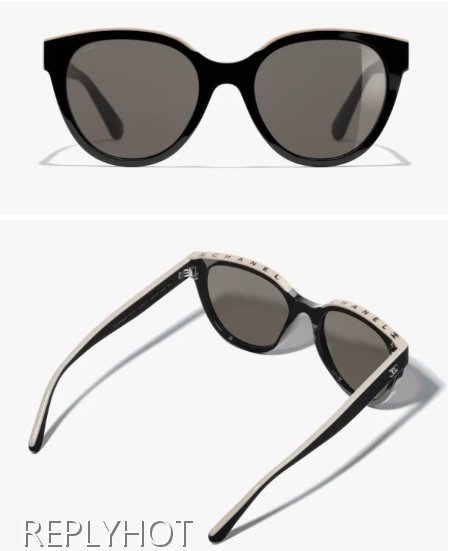 샤넬 로고 버터 플라이 선글라스5414(블랙베이지)