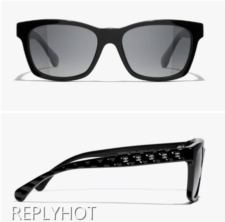 샤넬 CC 퀄팅 스퀘어 선글라스5484(블랙)