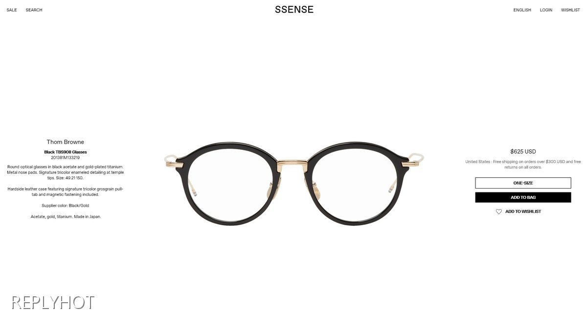 톰브라운TBX-908안경(블랙골드)