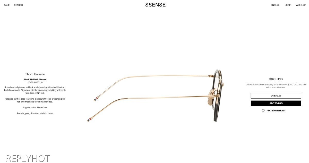 톰브라운TBX-908안경(블랙골드)