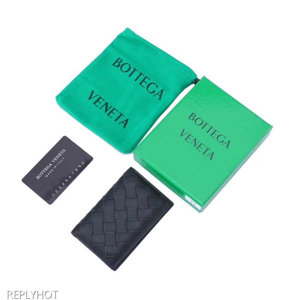 보테가베네타 인트레치아토 플랩 카드 케이스 지갑