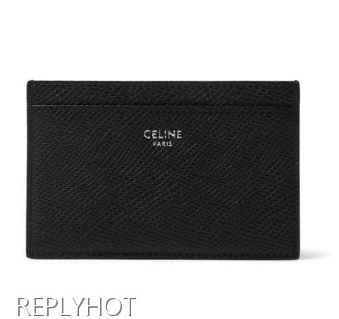 셀린느 옴므 풀그레인 레더 카드 홀더 지갑 (블랙)