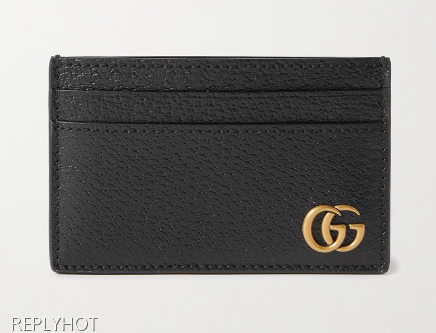 구찌 GG 마몬트 풀그레인 카드 홀더 지갑 (블랙)