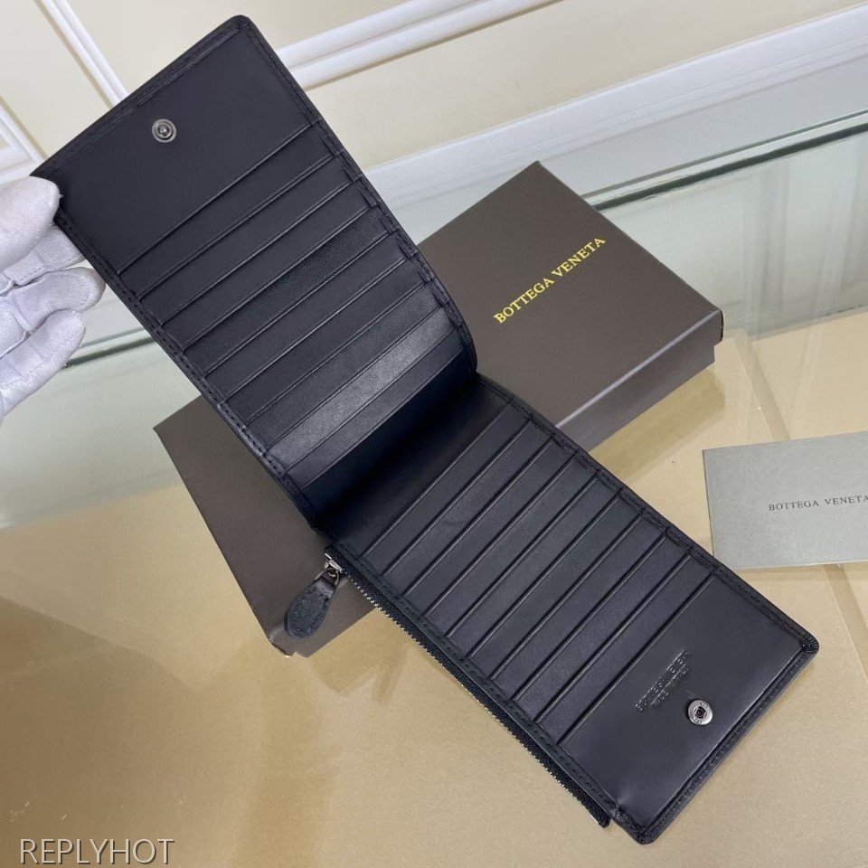 보테가베네타 가죽 카드홀더 지갑