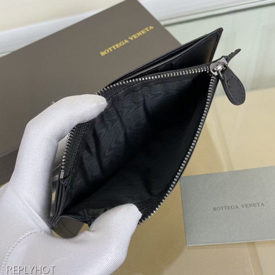 보테가베네타 가죽 카드홀더 지갑