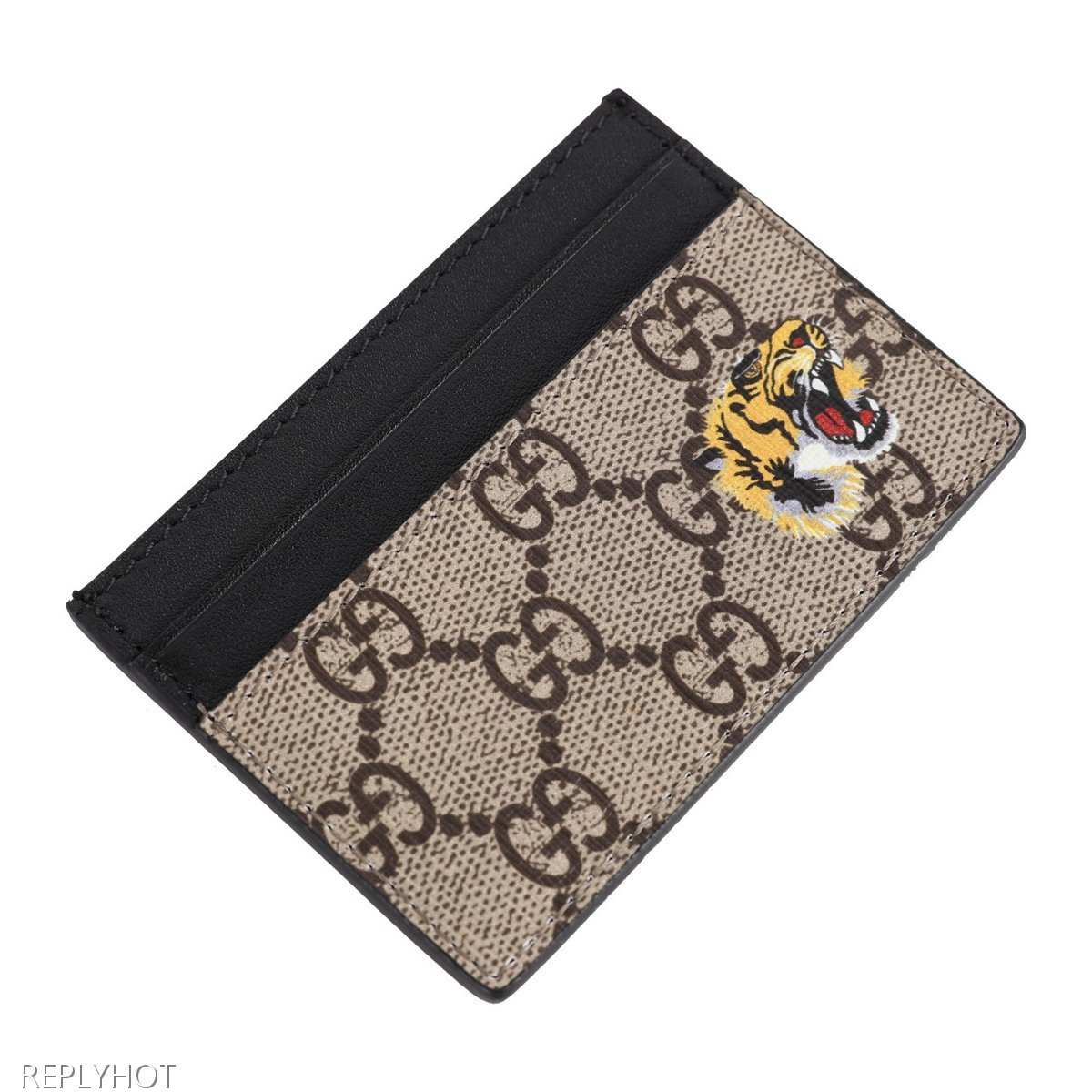구찌 베스트리에 타이거 프린트 카드 지갑