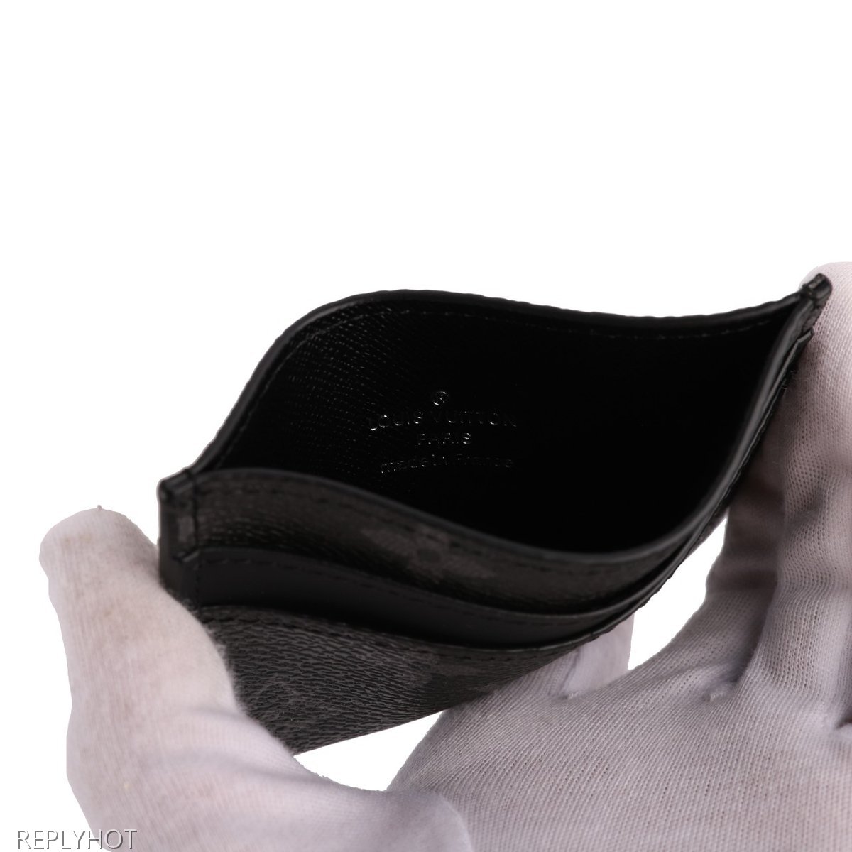 루이비통 더블 카드 홀더 모노그램 이클립스 캔버스 카드 지갑