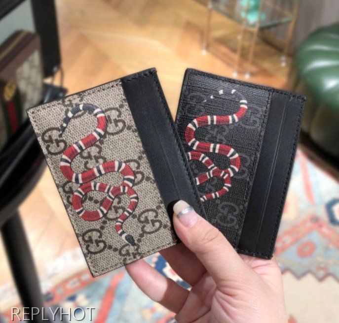 구찌 수입고급 GG 수프림 킹스네이크 카드지갑