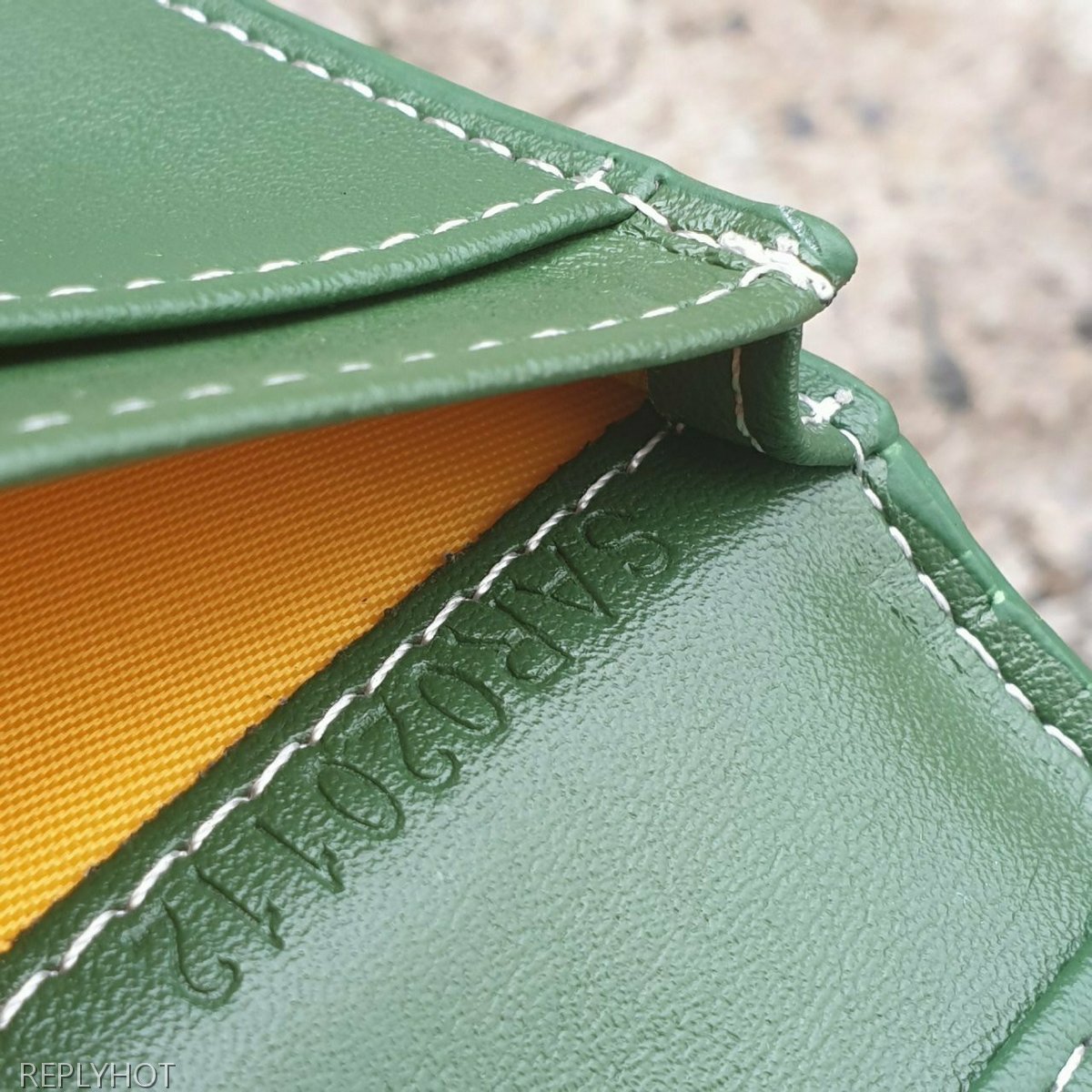 고야드 카드 명함 지갑 그린