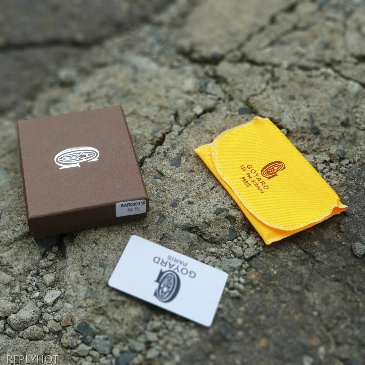 고야드 카드 명함 지갑 그린