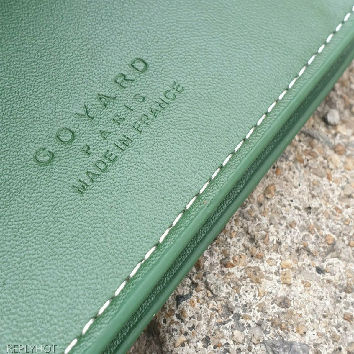 고야드 카드 명함 지갑 그린