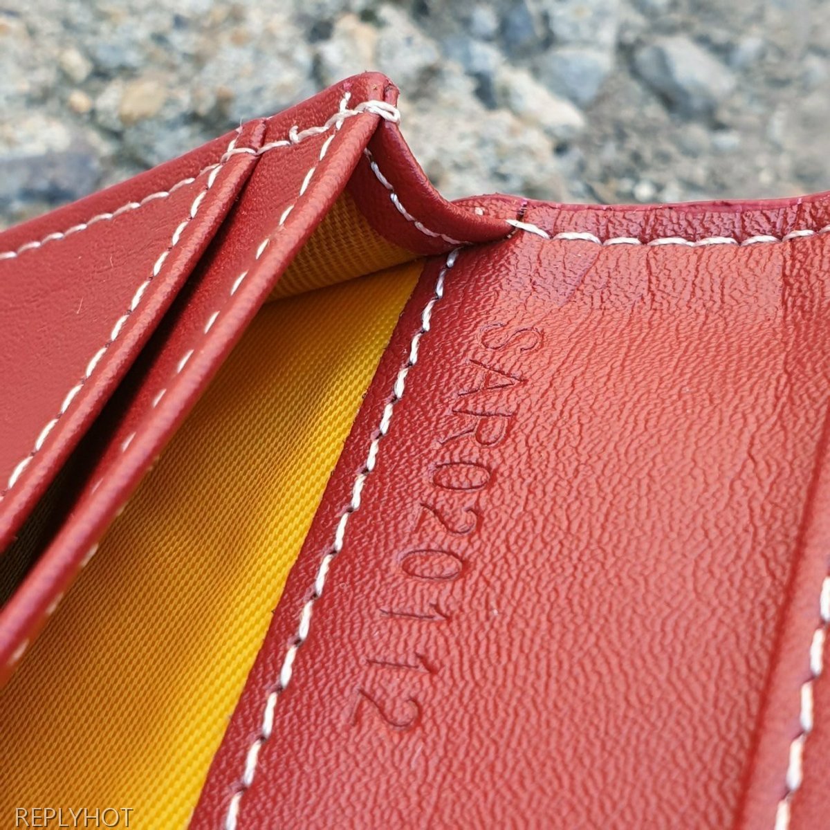 고야드 카드 명함 지갑 버건디