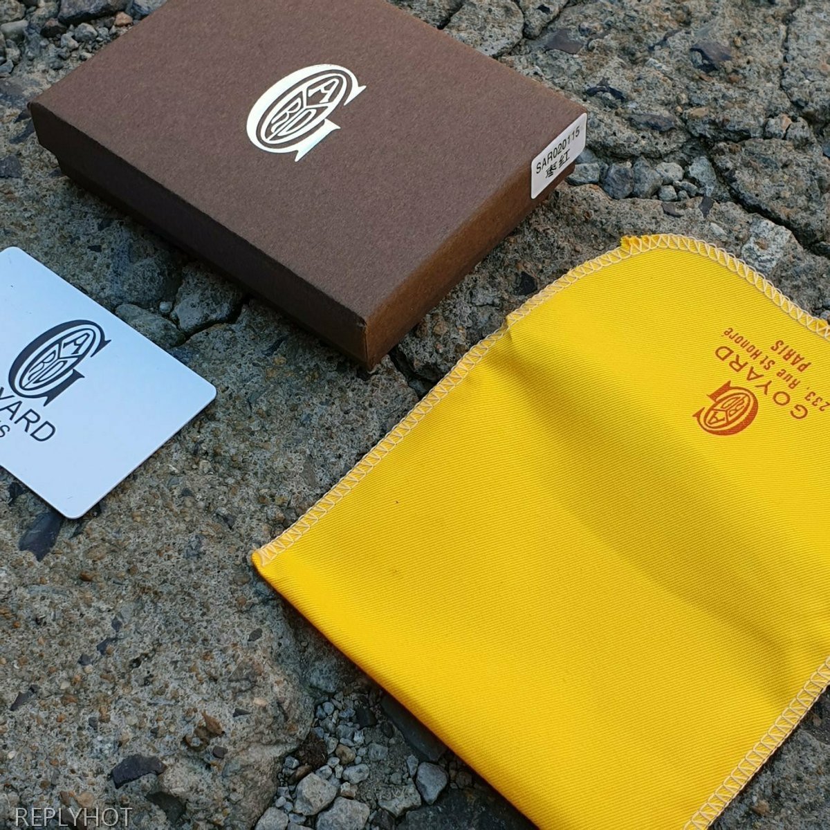 고야드 카드 명함 지갑 버건디