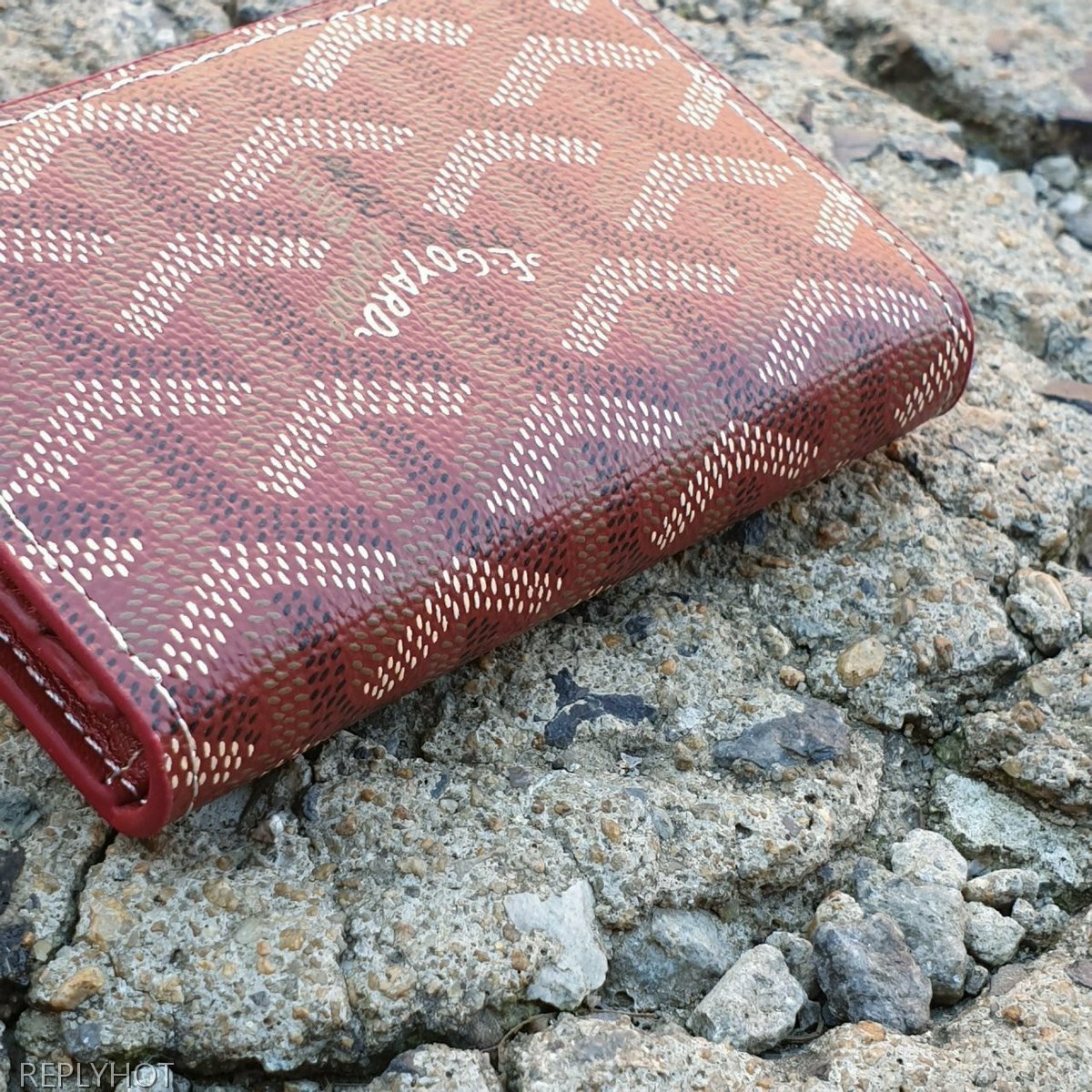 고야드 카드 명함 지갑 버건디