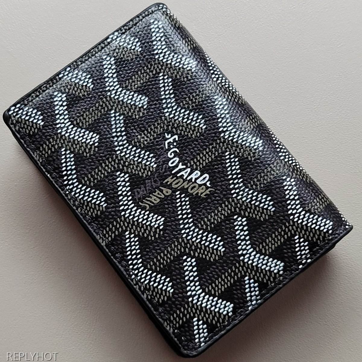 고야드 카드 명함 지갑 블랙