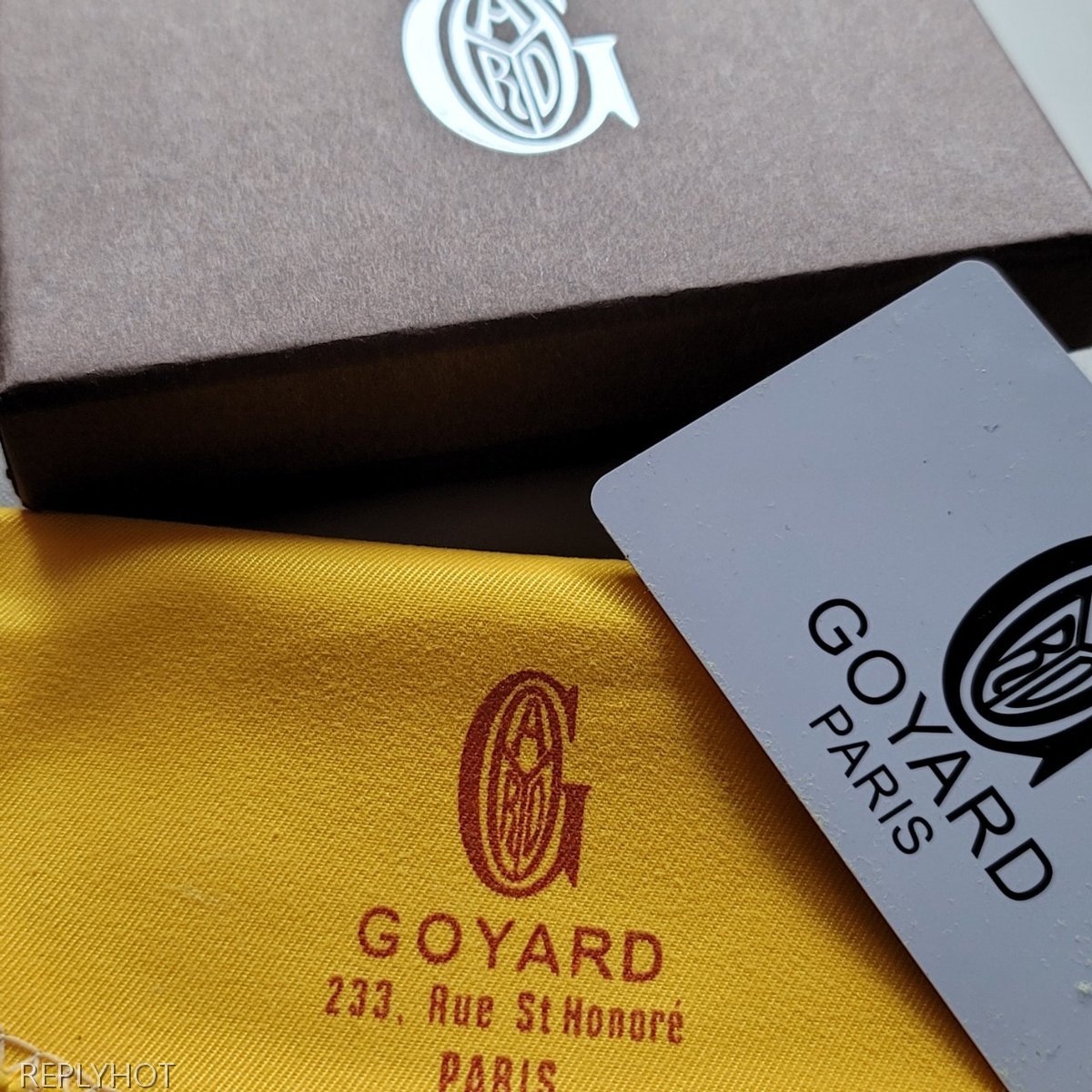 고야드 카드 명함 지갑 네이비