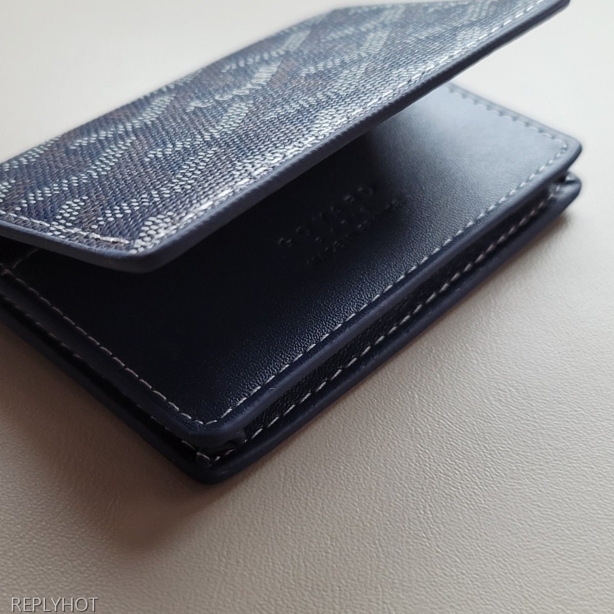 고야드 카드 명함 지갑 네이비