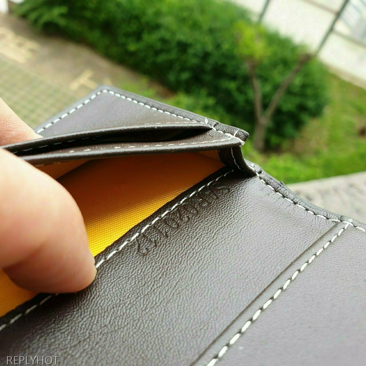 고야드 카드 명함 지갑 블랙 & 브라운