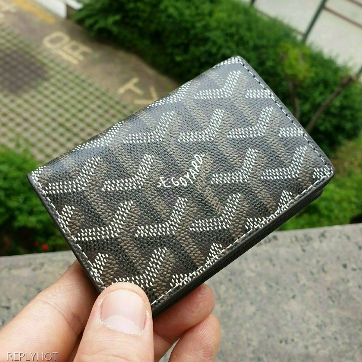 고야드 카드 명함 지갑 블랙 & 브라운