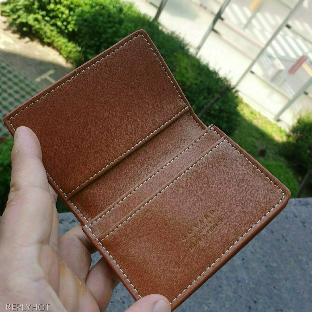 고야드 카드 명함 지갑 블랙 & 브라운