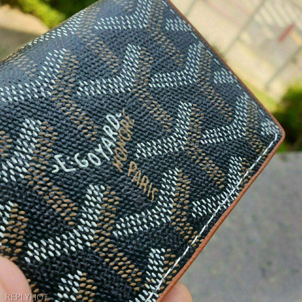 고야드 카드 명함 지갑 블랙 & 브라운