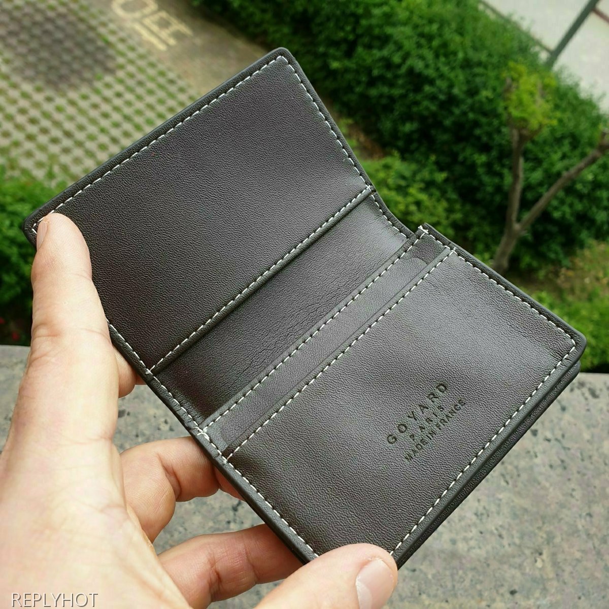 고야드 카드 명함 지갑 블랙 & 브라운