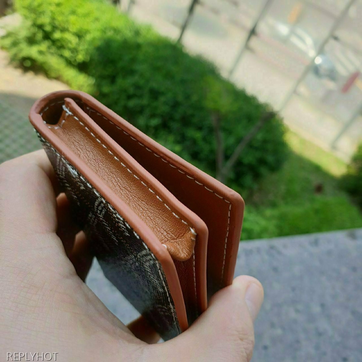 고야드 카드 명함 지갑 그레이