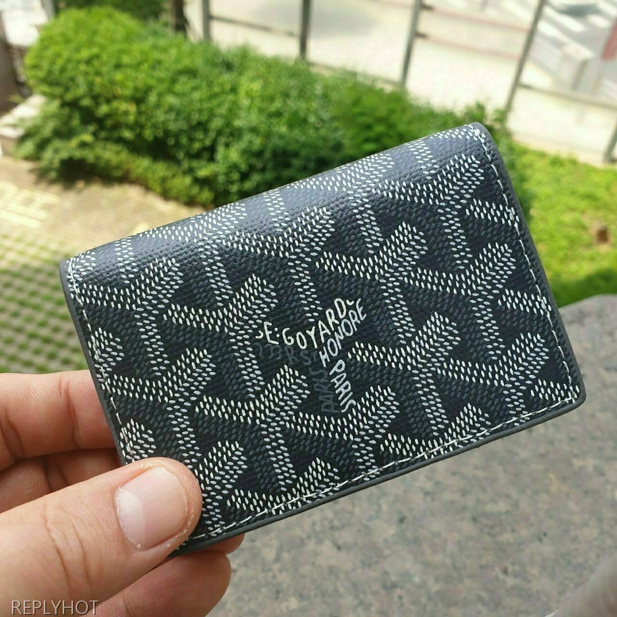 고야드 카드 명함 지갑 그레이