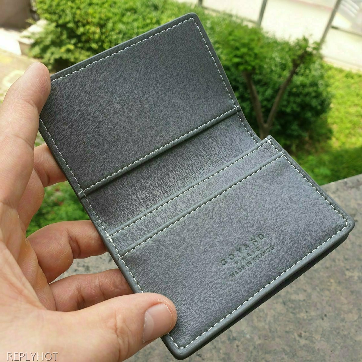 고야드 카드 명함 지갑 그레이