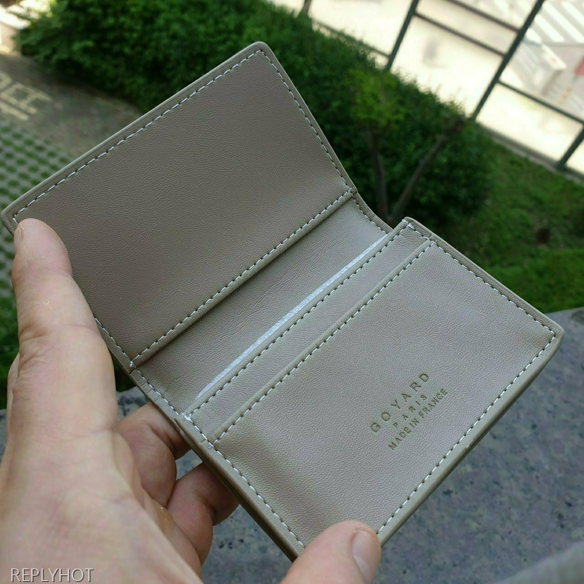 고야드 카드 명함 지갑 베이지