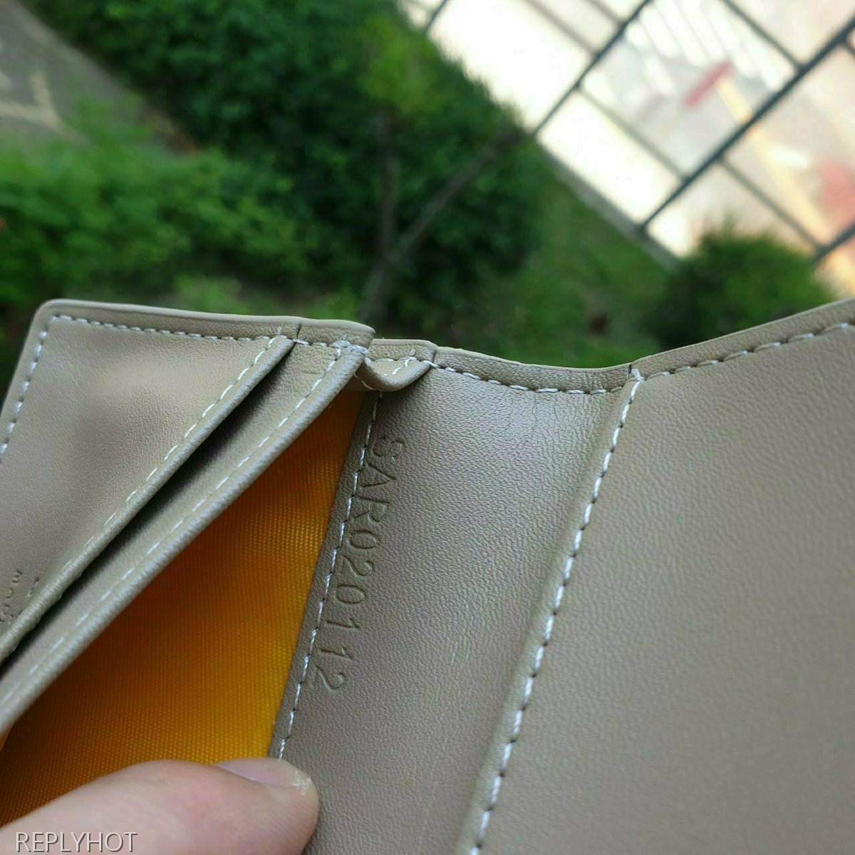 고야드 카드 명함 지갑 베이지