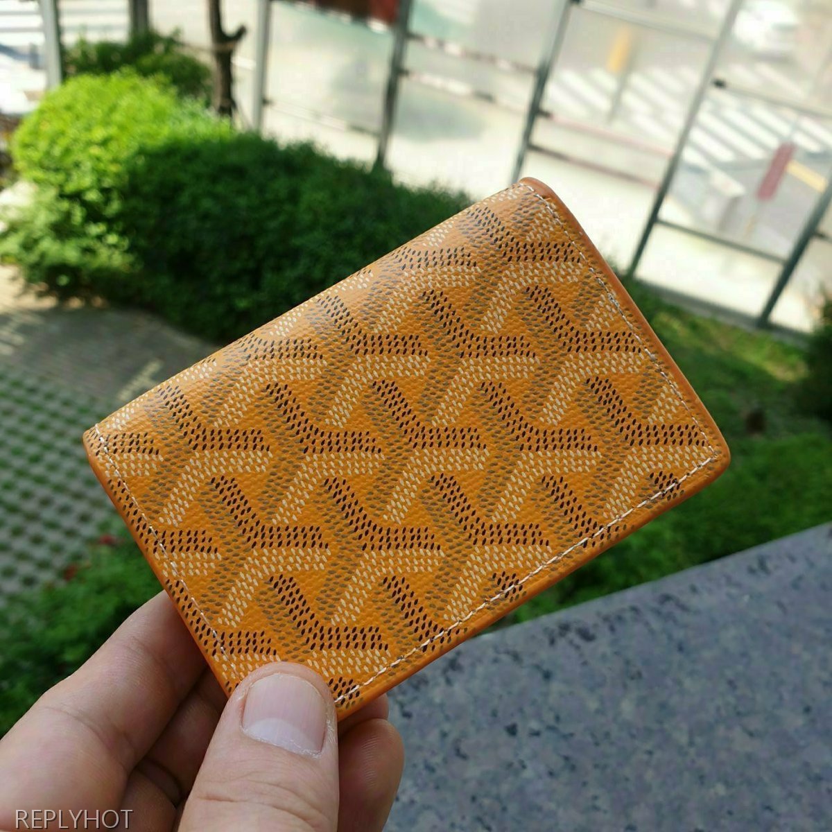 고야드 카드 명함 지갑 엘로우