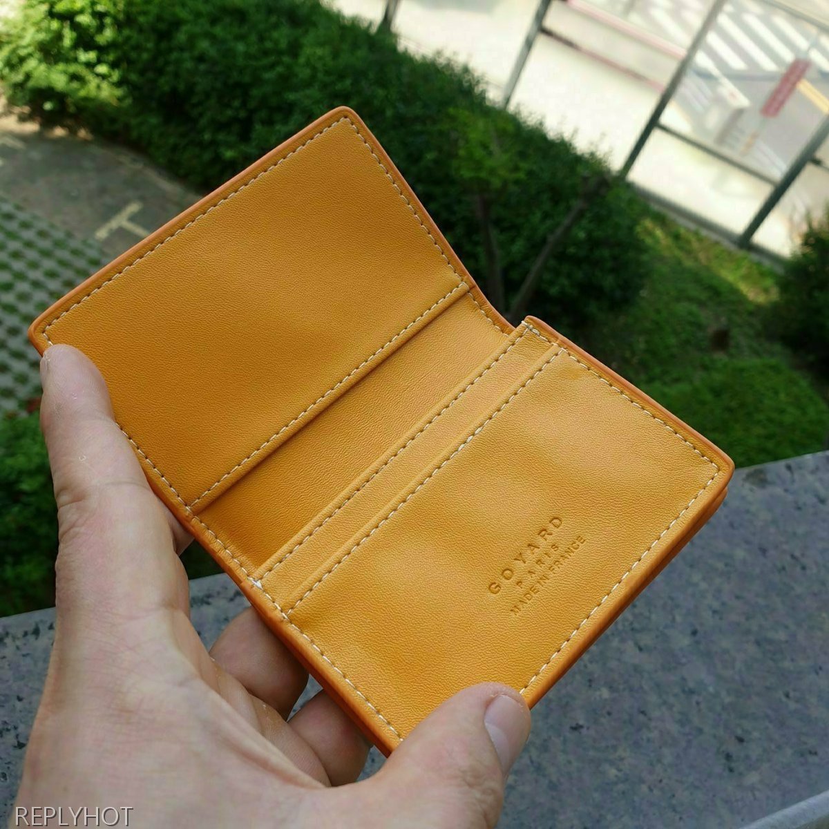 고야드 카드 명함 지갑 엘로우