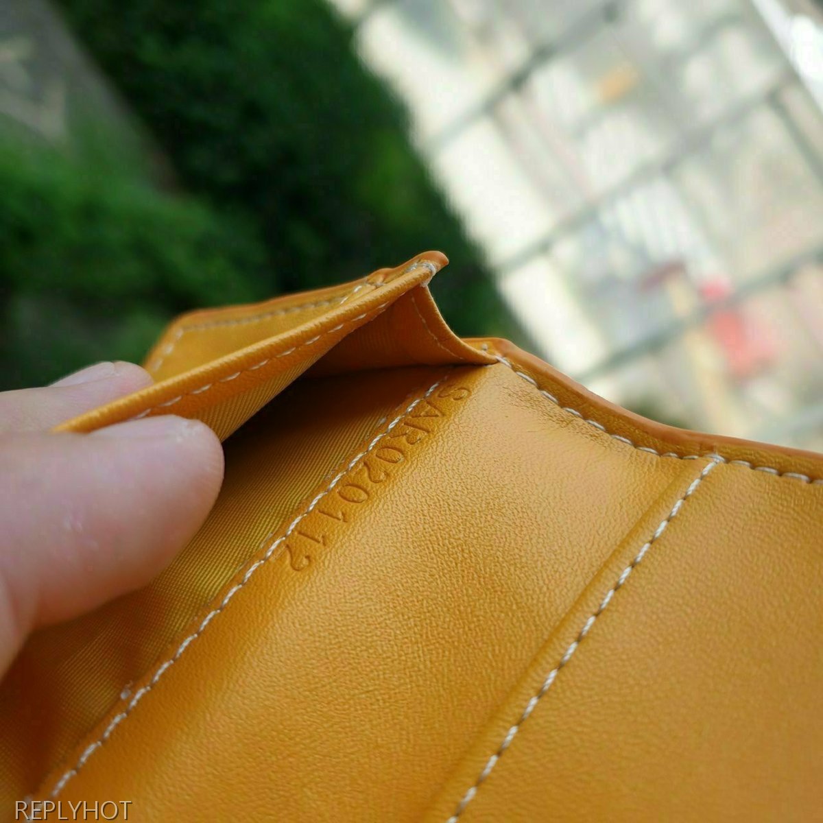 고야드 카드 명함 지갑 엘로우