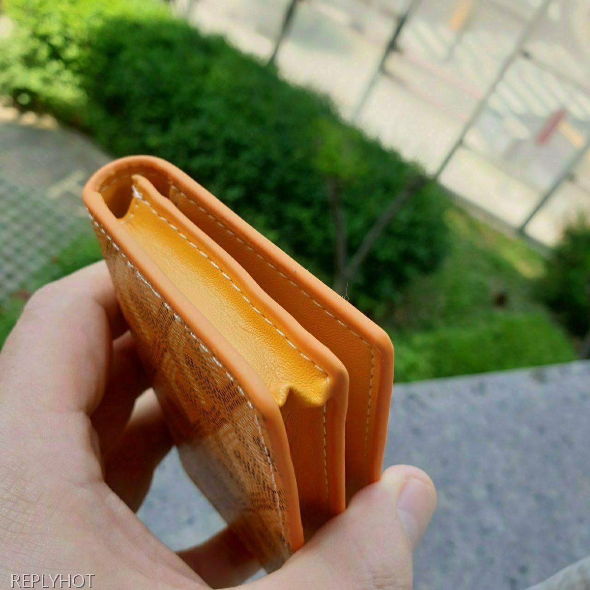 고야드 카드 명함 지갑 엘로우