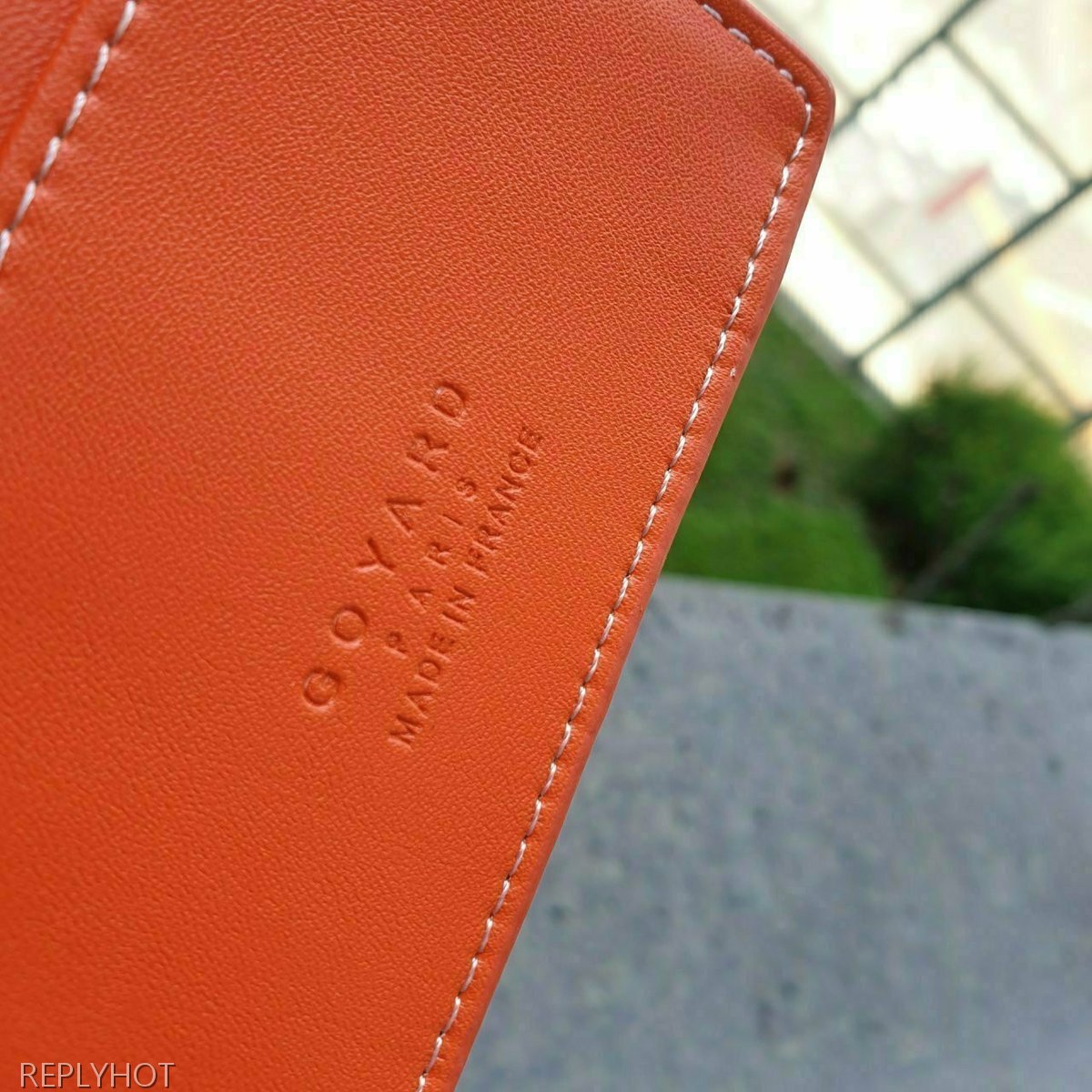 고야드 카드 명함 지갑 오렌지