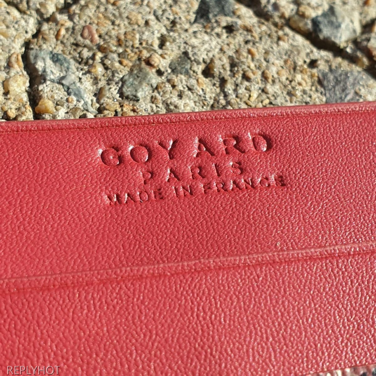 고야드 카드 지갑 버건디