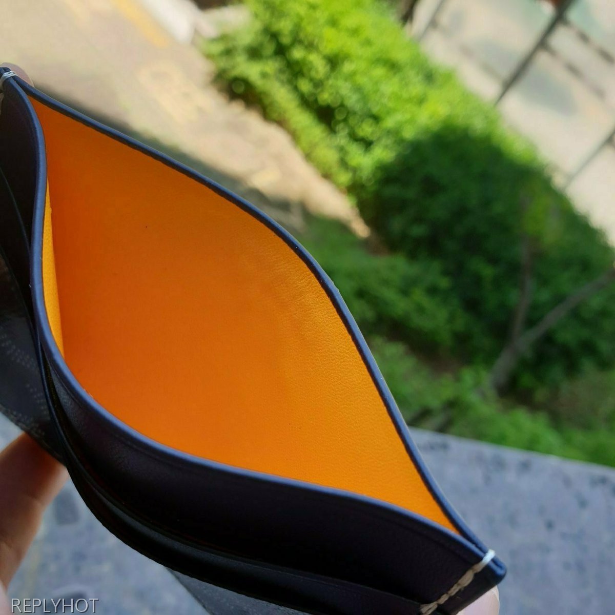 고야드 카드 지갑 네이비