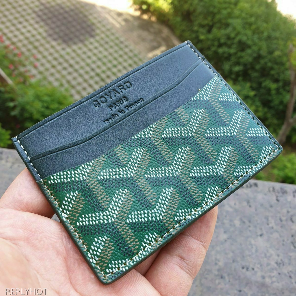 고야드 카드 지갑 그린